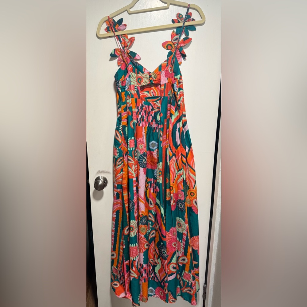 FARM Rio Pink and Green Floral High-Low Dress - Picture 5 of 13